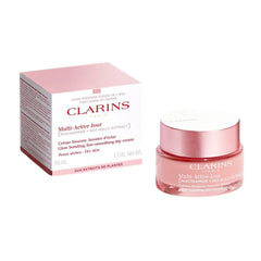 Clarins Crema de Día Multi-Active Glow Estimulante, Alisadora de Líneas - Piel Seca 50ml