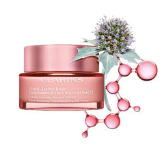 Clarins Crema de Día Multi-Active Glow Estimulante, Alisadora de Líneas - Piel Seca 50ml