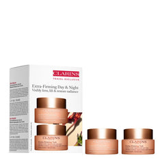Coffret exclusif voyage Crème Jour & Nuit Extra-Fermeté Clarins pour peau sèche