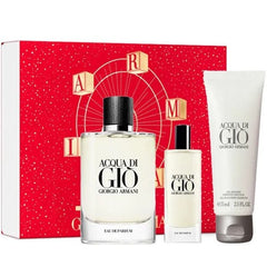 Giorgio Armani Acqua Di Gio 125ml EDP + 75ml Gel Doccia + 15ml Mini per Uomo Set Regalo