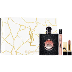 YSL Black Opium 90ml EDP női ajándékszett + 10ml mini + mini rúzs