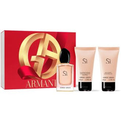 Set de regalo para mujer Armani Si 50ml EDP + 50ml Loción corporal + 50ml Gel de ducha