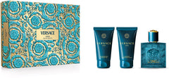 VERSACE Eros Men 50 ml Eau de Toilette + 50 ml Aftershave-Balsam + 50 ml Duschgel GESCHENKSET