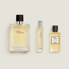 Hermes Terre d'Hermes 100ml EDT + 40ml Gel Doccia + 15ml EDT Mini per Uomo Set Regalo