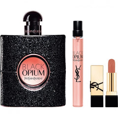 YSL Black Opium 90ml EDP női ajándékszett + 10ml mini + mini rúzs