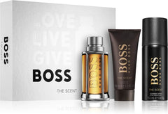 Set de regalo Hugo Boss The Scent para hombre 100ml EDT+ 100ml Gel de ducha + 150ml Spray desodorante