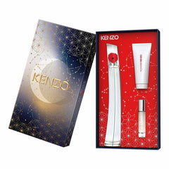 Coffret cadeau Kenzo Flower 100ml EDP + Lait Corporel 75ml + Mini 10ml pour femmes