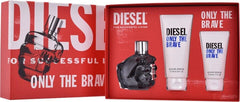 Coffret cadeau Diesel Only The Brave 75ml EDT + Gel douche 100ml + Gel douche 50ml pour hommes