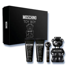 Coffret cadeau Moschino Toy Boy 100ml EDP + 100ml gel douche + 100ml après-rasage + Mini pour hommes