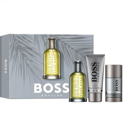 Coffret cadeau Hugo Boss Bottled 100ml EDT + Gel Douche 100ml + Déodorant Stick 70g pour hommes