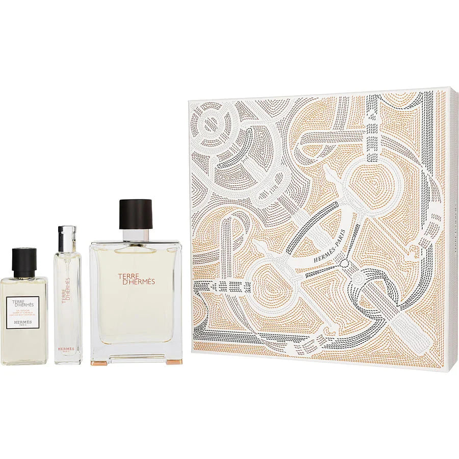 Hermes Terre d'Hermes 100ml EDT + 40ml Shower Gel + 15ml EDT Mini for Men GIFT SET