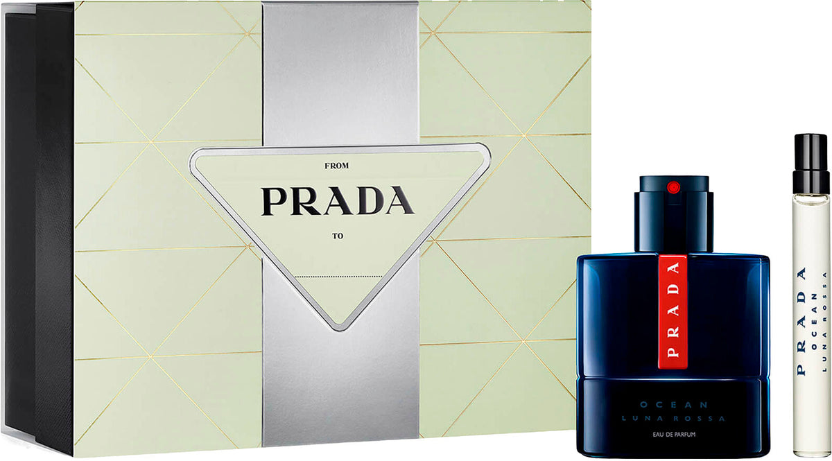 Prada Luna Rossa Ocean 50ml EDP + 10ml Mini EDP Set Regalo Uomo