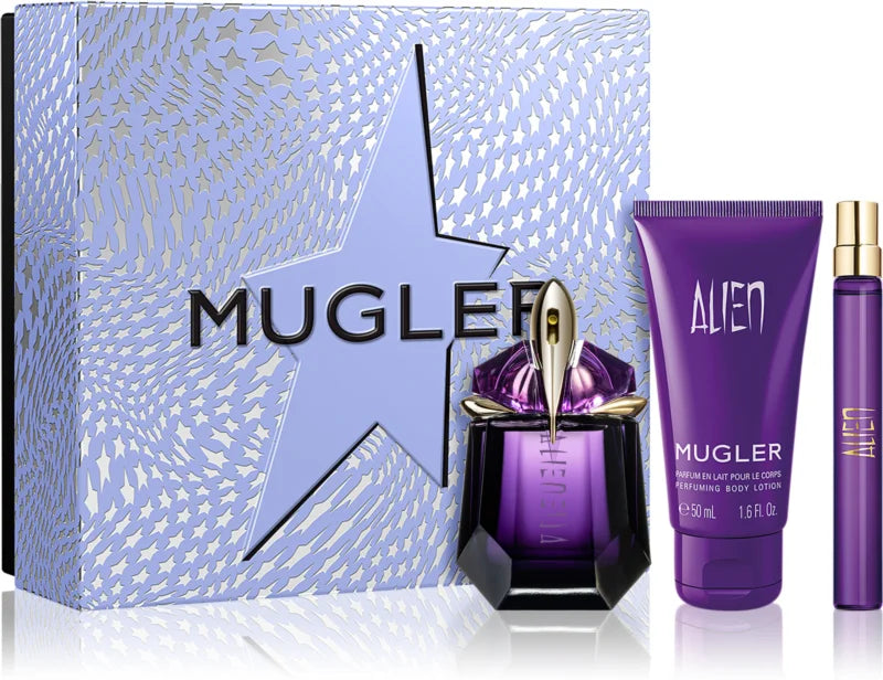 Mugler Alien EDP Set Regalo Ricaricabile 30ml + Mini 10ml + Lozione Corpo 50ml