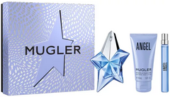 Thierry Mugler Angel Coffret Cadeau 25ml EDP Rechargeable + 50ml Lait pour le Corps + 10ml Vaporisateur EDP