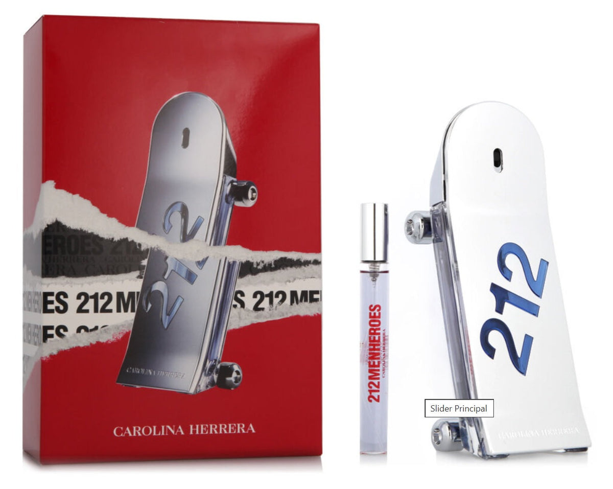 Set Carolina Herrera 212 Heroes 90ml EDT + 10ml EDT para Hombre