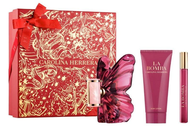 Carolina Herrera La Bomba 80ml EDP + 100ml Lozione Corpo + 10ml EDP Set per Donna