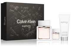 Coffret Calvin Klein Euphoria 100 ml EDT + 15ml EDT + 100ml Baume Après-Rasage pour Hommes
