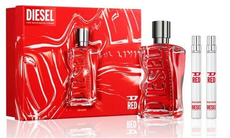 Diesel D Red Set 100ml EDP + 2 x 10ml EDP Coffret Cadeau Unisexe