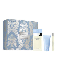 Coffret cadeau Dolce & Gabbana Light Blue 100ml EDT + Crème Corporelle 50ml + Mini EDT 10ml pour femmes
