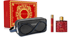 Coffret cadeau Versace Eros Flame 100ml EDP + Mini 10ml + Sac pour Homme