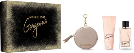 Set de regalo Michael Kors Gorgeous! 100ml EDP + 100ml loción corporal + bolso