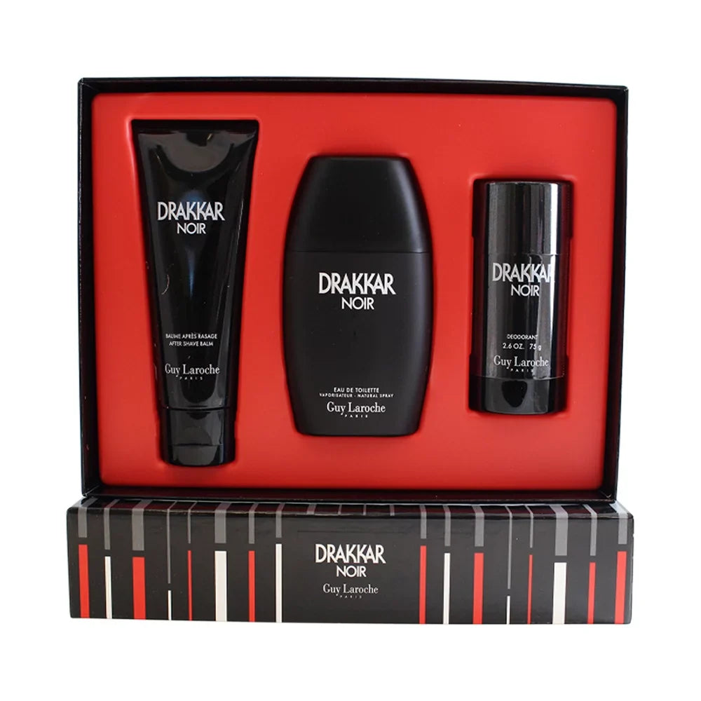 Guy Laroche Drakkar Noir 100ml EDT ajándékszett + 150ml Dezodor spray + 50ml Haj- és Tusfürdő