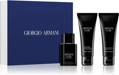 Giorgio Armani Code Coffret Cadeau pour hommes 50ml Spray EDT + 75ml Lotion Après-Rasage + 75ml Gel Douche