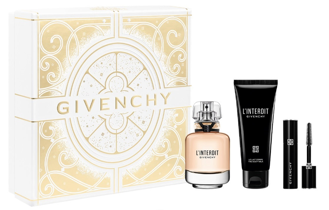 Givenchy L'interdit 50ml Edp + 75ml Body Lotion + Mascara Set for Women