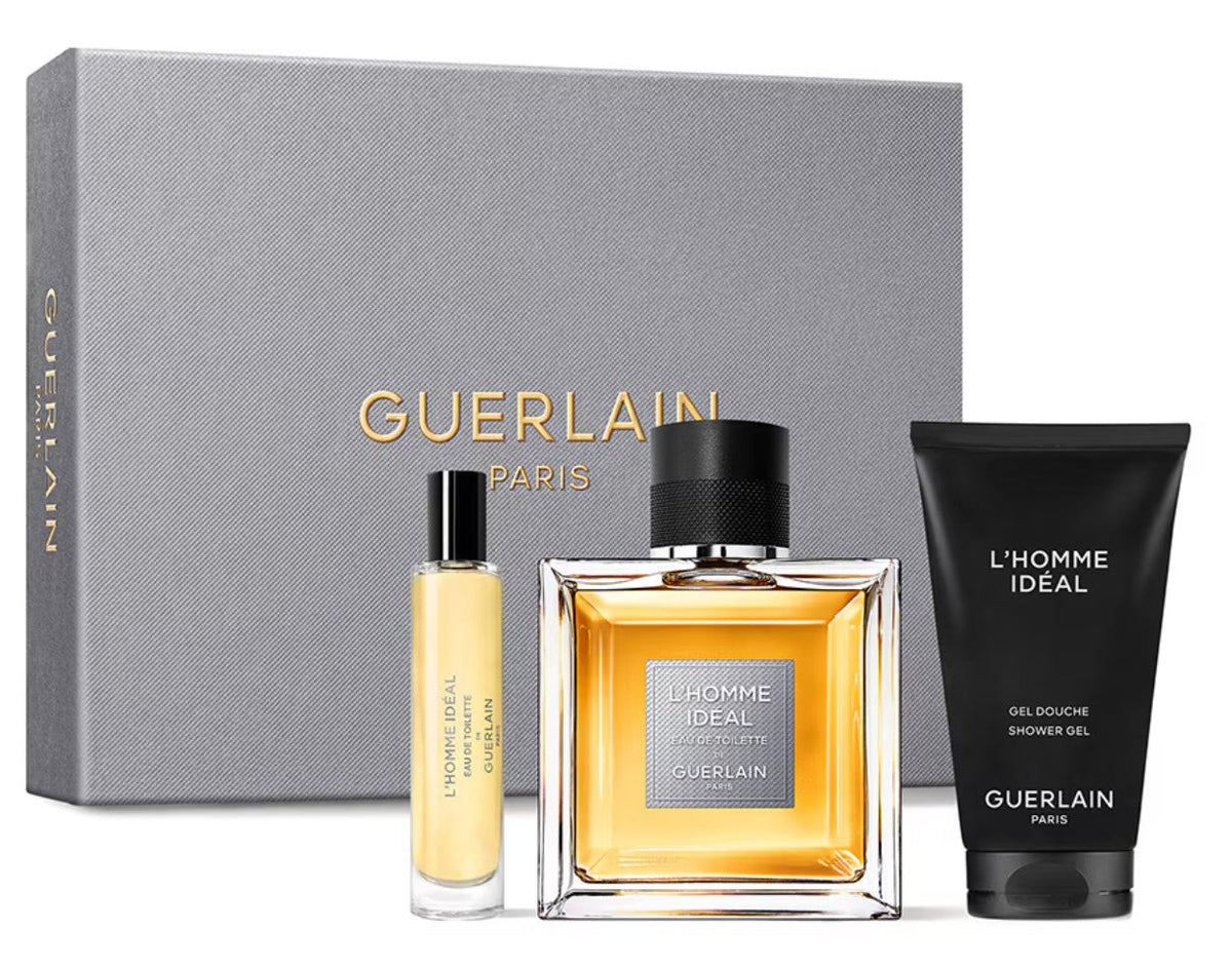 Guerlain L'Homme Ideal 100ml EDT + 75ml Gel Douche + 10ml EDT coffret pour hommes