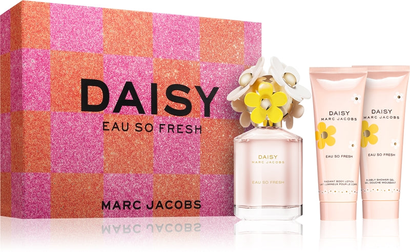 Set de regalo Marc Jacobs Daisy Eau So Fresh 75ml EDT + Loción corporal 75ml + Gel de ducha 75ml para mujer