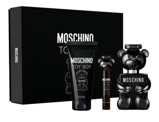 Moschino Toy Boy 100ml EDP + 100ml Gel Corporel + 10ml EDP pour hommes Coffret cadeau