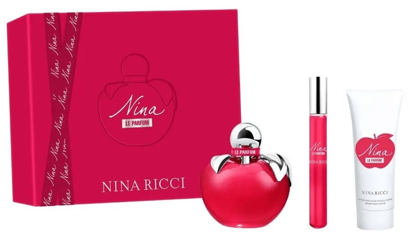 Nina Ricci Nina 80ml Le Parfum + 75ml Testápoló + 10ml Roll-On szett nőknek