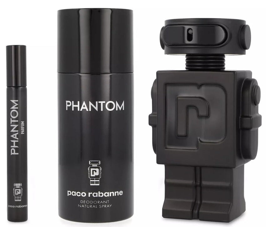 Paco Rabanne Phantom 100ml Parfum + 150ml Desodorante + 10ml Parfum para hombre Set de regalo