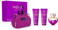 Coffret cadeau Versace Dylan Purple 100ml EDP + Gel Douche 100ml + Lait Corporel 100ml + Sac pour Femme