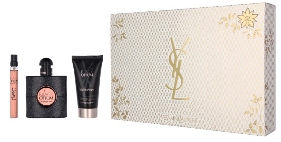 Yves Saint Laurent Black Opium 50ml EDP + 50ml testápoló + 10ml EDP női ajándékszett