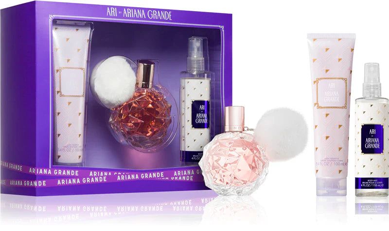 Ariana Grande Ari 100ml EDP + 100ml Crema Corpo + 118ml Body Mist per Donna Set Regalo