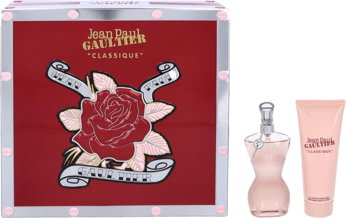 Jean Paul Gaultier Classique Coffret Cadeau 50ml EDT + 75ml Lait Corporel pour Femme