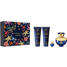 Set de regalo Versace Dylan Blue Femme 100ml EDP + mini EDP 5ml + gel de ducha 100ml + loción corporal 100ml para mujer