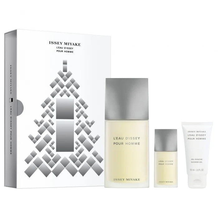 Issey Miyake L'Eau D'Issey ajándékszett férfiaknak 125ml EDT + 50ml tusfürdő + 10ml Mini