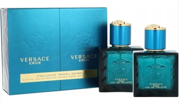 Versace Eros 2 x 30 ml EDT pour hommes Coffret cadeau
